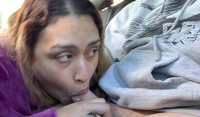 Roadside Surprise: Truck Stop Blowjob and Facial
