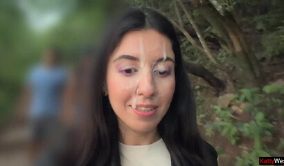 Cutie Takes a Facial on a Forest Hike