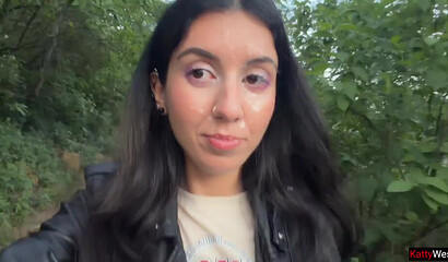 Cutie Takes a Facial on a Forest Hike