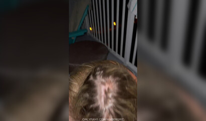 Blonde Babe Teases Her Tits Before a Night Blowjob