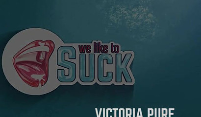 Blonde slut with shaved cunt Amy Pink rides big shaft