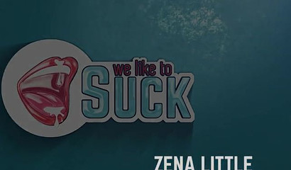 Skinny hoe in sexy black lingerie Zena Little spreads legs for big knob