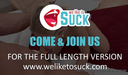 Gorgeous blonde giving handsome muscular guy phenomenal blowjob