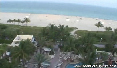 Beguiling blonde teen with big tits blows dick on casting