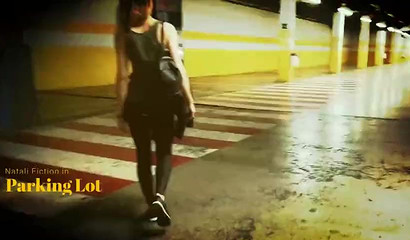 Hot Natali Fiction gives public head & swallows jizz at parking lot