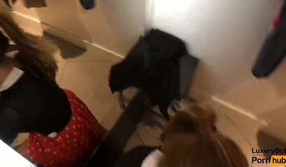 Stunning bombshell with glasses blows dick POV style