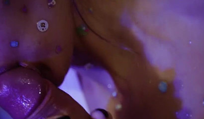 Sweet MILF with big naturals cuddles her husband's dick and sucks it hard