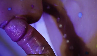 Sweet MILF with big naturals cuddles her husband's dick and sucks it hard