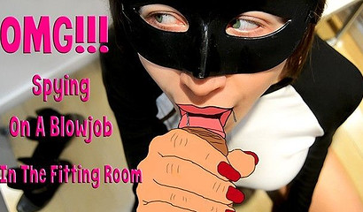 Beautiful schoolgirl with amazing ass sucks dick in fitting room