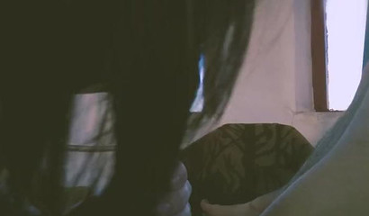 Beautiful brunette babe can't get enough of her BF's big cock