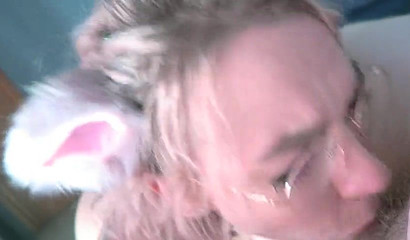 Nerdy blonde teen wants to try a deepthroat mouth fucking with her BF