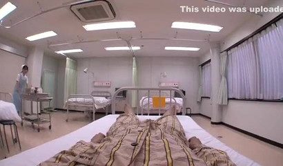 Asian nurse in white pantyhose gives stunning blowjob in hospital