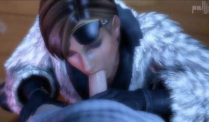 Curvy animated bitch licks balls while giving blowjob compilation