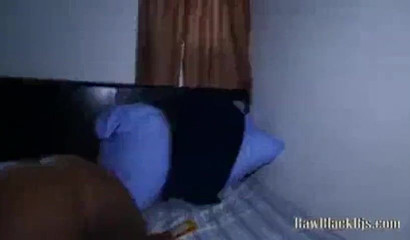 Curvy ebony with fat ass gives her throat for hardcore fuck