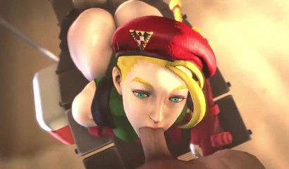 Animated blonde gets her throat fucked hard in POV action