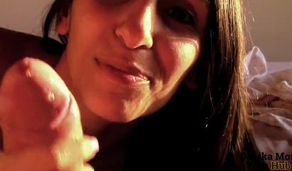 Gentle head turns rough and Danika Mori swallows his load