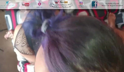 Blind-folded Latina in hot lingerie gives a sensual BJ