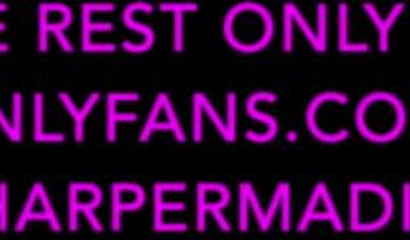 Golden-haired teen slowly sucks a toy in a solo