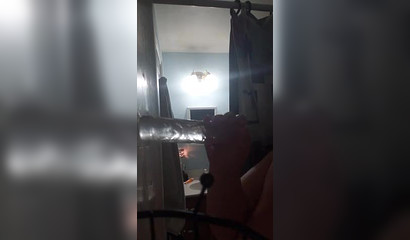 The shower gets steamy as the chubby milf swallows dildos