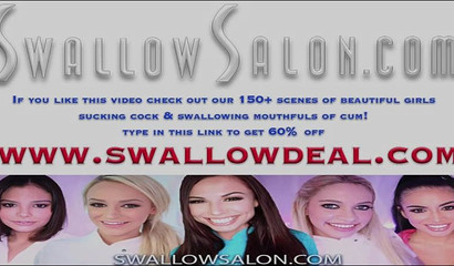 Lusty teens giving oral pleasure at the swallow salon compilation