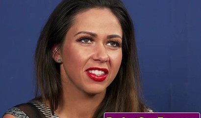 British stunner with sexy lips undresses and gives sensual head