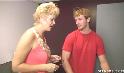 Horny Mature Blonde Sucking Adam Sharps' Big Cock In The Laundry Room