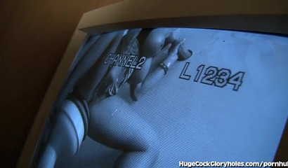 Pornstar Jenna Presley unveils her big tits & sucks a dick at the gloryhole