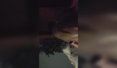 Fully clothed teen showing her cock-sucking skills