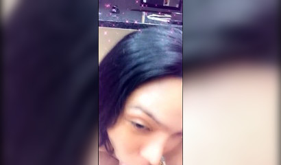 Exotic Asian babe gives oral pleasure & eats cum on Snapchat