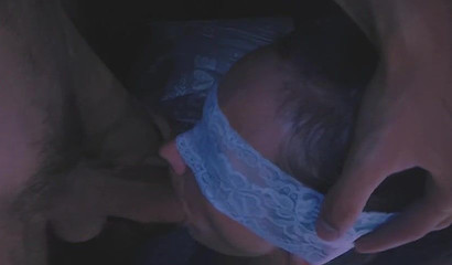 Sensual brunette gives head before she swallows it all