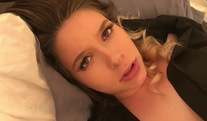 Smoking hot blonde tastes a dick and jizz in POV