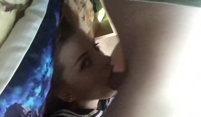 Pink-haired Girl's Amazing Blowjob