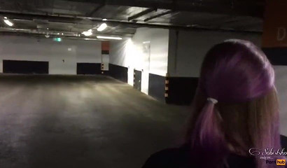 18-year-old Freya's Public Deepthroat