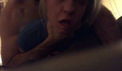 Wicked Fellow choking a blonde slut while drilling her asshole