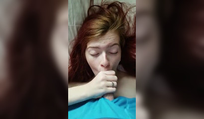 Natural Redhead Teases with POV Suck and Fuck