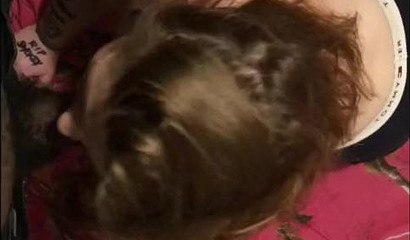 Magnetic brunette hottie stuffing her mouth with a thick black cock