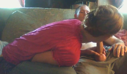 Sweet brunette hottie gets a kiss after swallowing his jizz