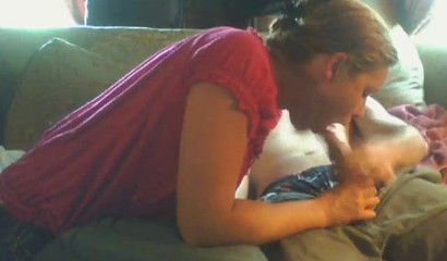 Sweet brunette hottie gets a kiss after swallowing his jizz