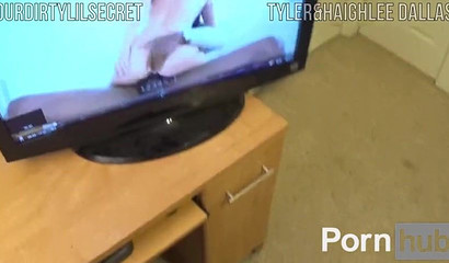 Hottie with blonde hair sucks him dry on her knees