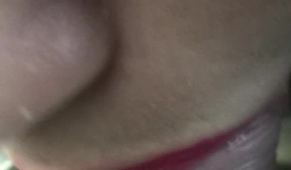 Extreme zoom in on the way this dude's cock is sucked