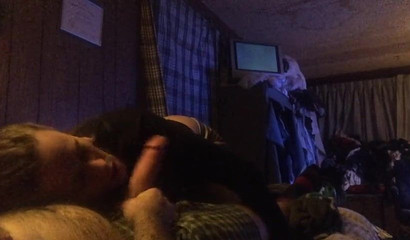 Blowing on that cock until it is left brain dead