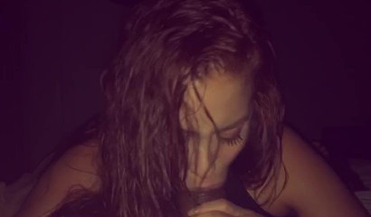 Horny Brunette Latina Deepthroating A Big Black Cock With Her Dirty Mouth