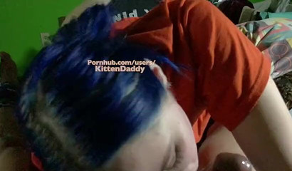 POV blowjob leaving a pecker coated with KittenDaddy's wet saliva