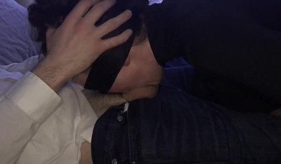 Slutty Blindfolded Brunette Hottie Lana Swallows Deepthroating A Huge Cock