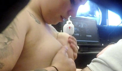 Coworker Gives Me Another Sloppy Blowjob